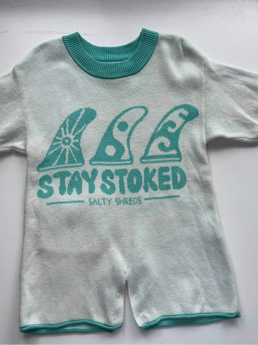 Salty Shreds Australia One Piece Knit Surf Romper 2T